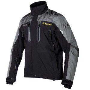Klim Valdez Snowmobile Parka Jacket Gore-Tex Black Gray Full Zip Size Medium